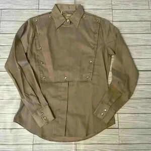 Vintage Ely Championship collection Pearl snap bib shirt